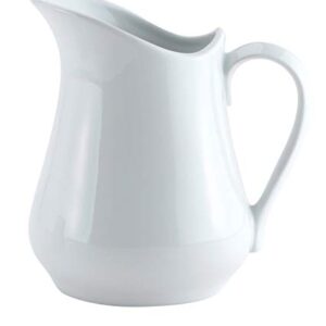 HIC Creamer Pitcher with Handle, Fine White Porcelain, 16-Ounces