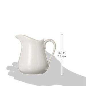 HIC Creamer Pitcher with Handle, Fine White Porcelain, 16-Ounces