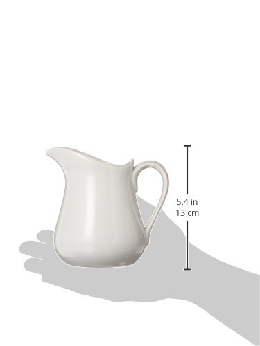 HIC Creamer Pitcher with Handle, Fine White Porcelain, 16-Ounces