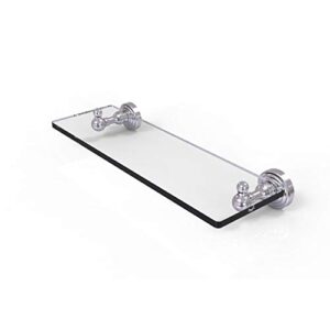 allied brass wp-1/16 waverly place collection 16 inch vanity beveled edges glass shelf, satin chrome
