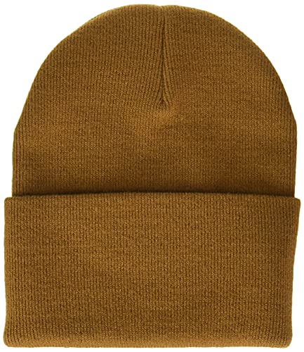 Carhartt Men's Knit Cuffed Beanie, Brown, One Size