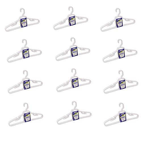 Merrick Engineering C84311-GH White Giant Tubular Plastic Hanger - 3*12 packs (36 hangers)