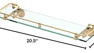 Gatco 1438 Glass Railing Shelf, Brass