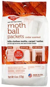 enoz moth ball packets – ceder scented kills clothes moths, carpet beetles, and eggs and larvae