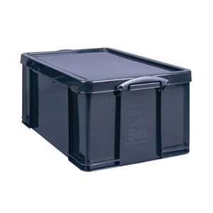 really useful 64l recycled plastic storage box black 64black r