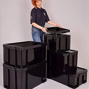 Really Useful 64L Recycled Plastic Storage Box Black 64Black R