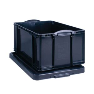 Really Useful 64L Recycled Plastic Storage Box Black 64Black R