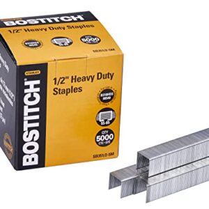 Bostitch Office SB351/2-5M Heavy Duty Premium Staples, 55-85 Sheets, 0.5-Inch Leg, 5,000 Per Box (Packaging may vary)