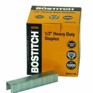 Bostitch Office SB351/2-5M Heavy Duty Premium Staples, 55-85 Sheets, 0.5-Inch Leg, 5,000 Per Box (Packaging may vary)