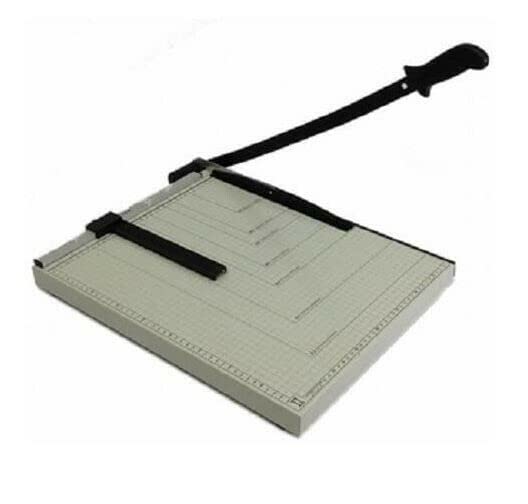 A4 Guillotine Paper Cutter with Metal Base, (12" x 10" inch top), Paper Trimmer with Multi Sheet Capacity, Heavy Duty Blade for Photo Craft Cardstock, Large Paper Cutter for Home or Office