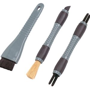 Carrand 93019 Vent, Dash, and Crevice Detail Brush Set , Gray