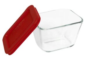 pyrex simply store 1-9/10 cup rectangular glass food storage dish