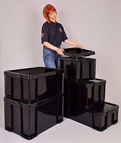 Really Useful 35L Recycled Plastic Storage Box Black 35Black R