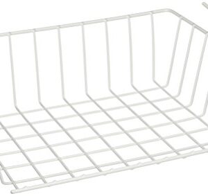 YBM HOME Under Shelf Storage Basket, 12-inch, White #1184