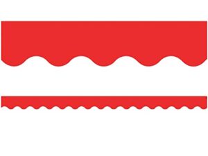 teacher created resources red border trim, red (4174)
