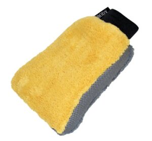 carrand 40310 3-in-1 waterproof microfiber car wash mitt , yellow