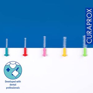 Curaprox CPS 457 Pocket Set Interdental Brushes, Pocket Set with Storage Box, Holder and All 5 CPS Prime Interdental Brushes