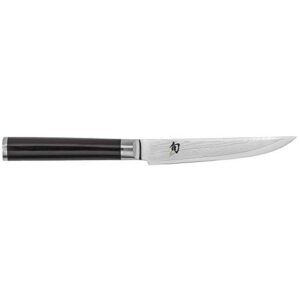 shun cutlery classic 4.75 inch steak knife; exquisite, handcrafted japanese knife; made specially to cut steak with precision and ease; get top performance with this stunning, sharp blade