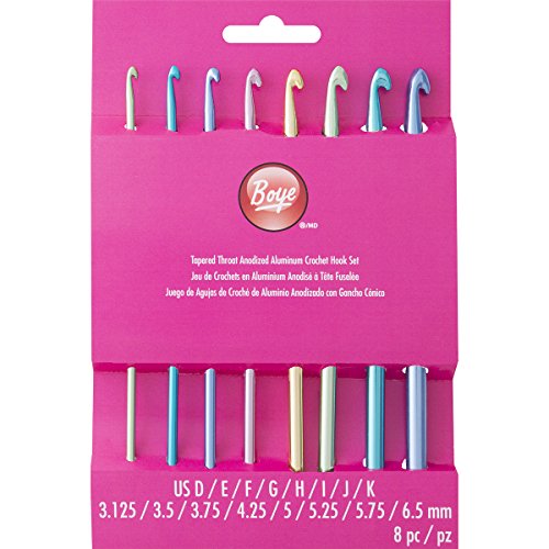 Simplicty Aluminum Crochet Hook Crochet Hook Set, 8pc, Sizes D-K