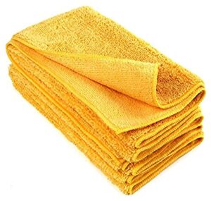 buffalo industries (65004) 20″ x 20″ ultra absorbent non-linthing extra plush microfiber cloth detail towels – ideal for drying and detailing large surfaces – machine washable – pack of 2