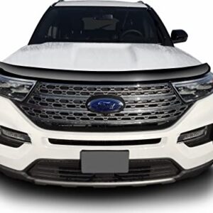 Auto Ventshade [AVS] Bugflector II / Hood Shield | High Profile | Smoke, 1 pc | 25033 | Fits 2004 - 2008 Ford F-150, 2006 - 2008 Lincoln Mark LT (Behind Grille)