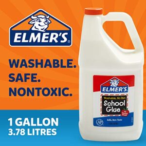 Elmer's Liquid School Glue, Washable, 1 Gallon, 2 Count