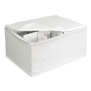 richard’s homewares – stemware storage chest for up to 12 glasses – white