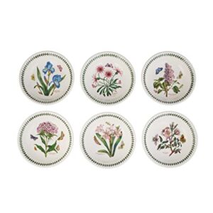 portmeirion botanic garden pasta bowls, set of 6 assorted motifs
