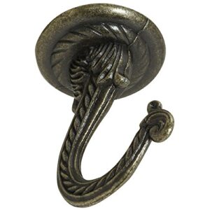 national hardware n274-852 v2672 swag hook in antique brass,2-1/4″ , black