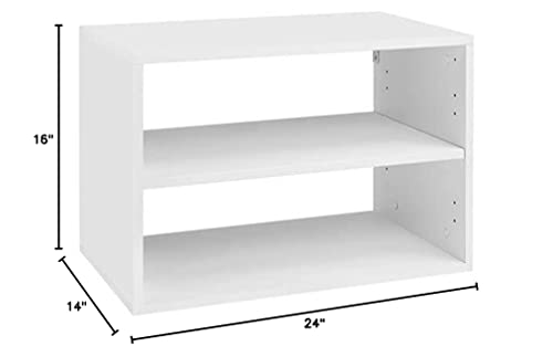 Organized Living freedomRail 1 Shelf OBox - White