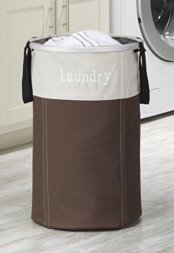 Whitmor Easycare Round Laundry Hamper Java