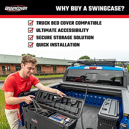 UnderCover SwingCase Truck Bed Storage Box | SC100P | Fits 2007 - 2019 Chevy/GMC Silverado/Sierra 2500/3500HD Passenger Side