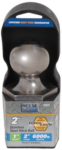 Reese Towpower 72843 Stainless Steel Interlock 2" Hitch Ball