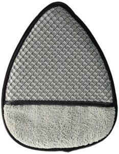 carrand 40313 2-in-1 microfiber wheel detailer wash mitt , grey