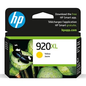 original hp 920xl yellow high-yield ink cartridge | works with hp officejet 6000, 6500, 7000, 7500 series | cd974an