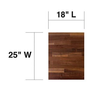 John Boos WALKCT-BL1825-O Blended Walnut Counter Top with Oil Finish, 1.5" Thickness, 18" x 25"
