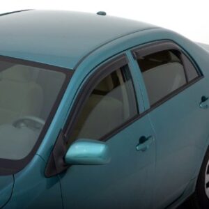 Auto Ventshade [AVS] Ventvisor / Rain Guards | Outside Mount, Smoke Color, 4 pc | 94073 | Fits 2009 - 2013 Toyota Corolla