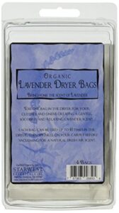 starwest botanicals organic lavender dryer bags, 4 count