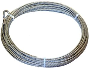 warn 38312 winch accessory: steel cable wire rope with loop end and terminal, 5/16″ diameter x 125′ length