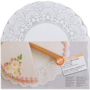 wilton show-n-serve 12-inch lace doily cake circles, 8-count – round cake boards