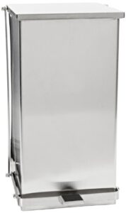 detecto c-48 stainless steel step-on can, 48 qt capacity