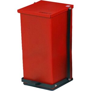 detecto receptacle baked epoxy in red capacity: 48 quart (12 gallon)