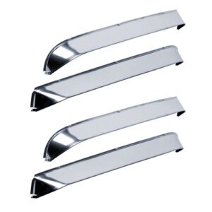 Auto Ventshade AVS 14412 Ventshade with Stainless Steel Finish, 4-Piece Set for 1984-1996 Jeep Cherokee