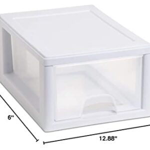 Sterilite Corp. 20518006 Sterilite Stackable Storage Drawer 12 7/8" D x 8 7/8" W x 6" H