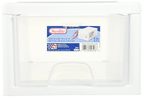 Sterilite Corp. 20518006 Sterilite Stackable Storage Drawer 12 7/8" D x 8 7/8" W x 6" H