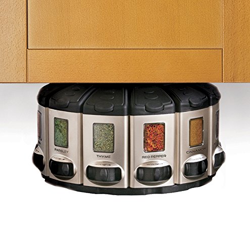 KitchenArt 57010 Select-A-Spice Auto-Measure Carousel Professional Series, Satin