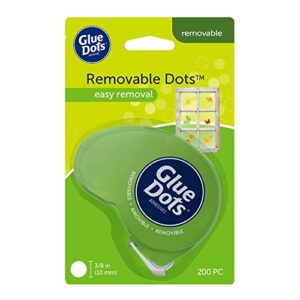 glue dots removable dot n’ go dispenser with 200 (.375 inch) removable adhesive dots (03669e)