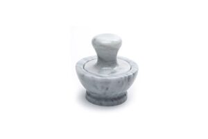 fox run marble mortar and pestle, white