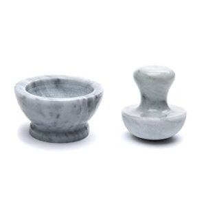 Fox Run Marble Mortar and Pestle, White