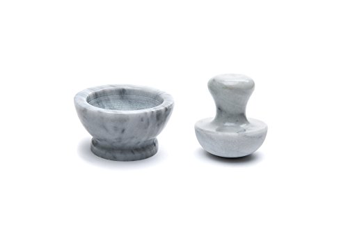 Fox Run Marble Mortar and Pestle, White